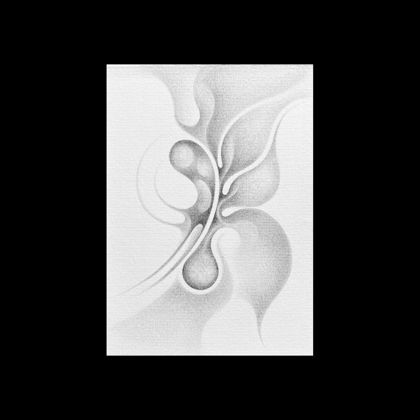 Soft interlocking loops fading into pale gradients.