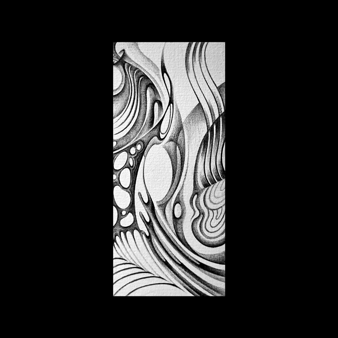 A tall panel of ovals, scales, and ribbons packed edge to edge.